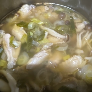 スープレシピ♪コラーゲンたっぷり♡参鶏湯風スープ~